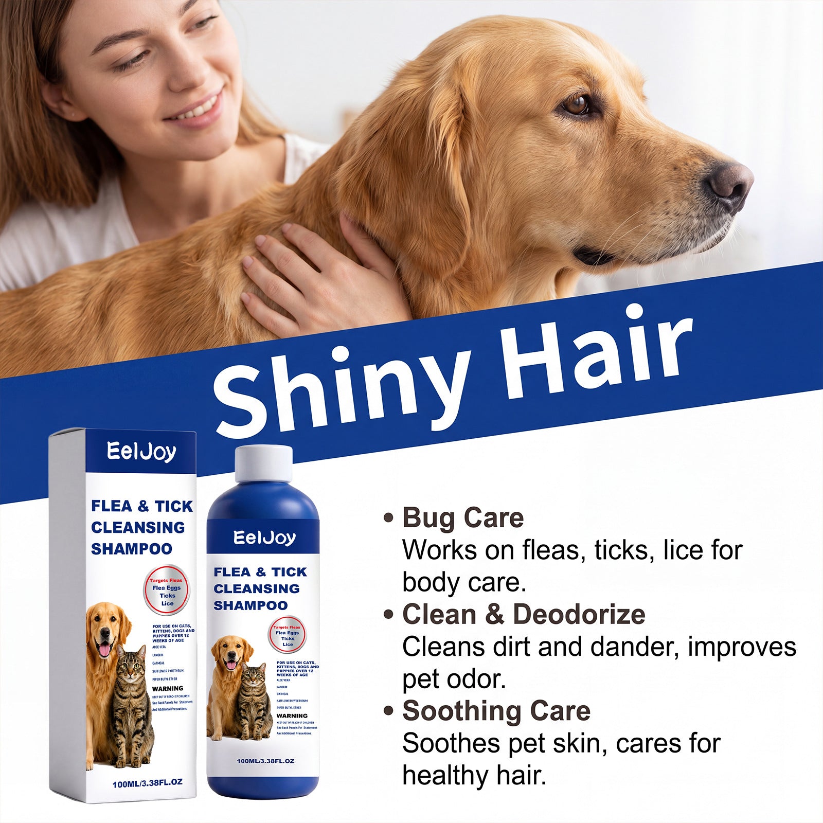 Flea and tick cleansing wash