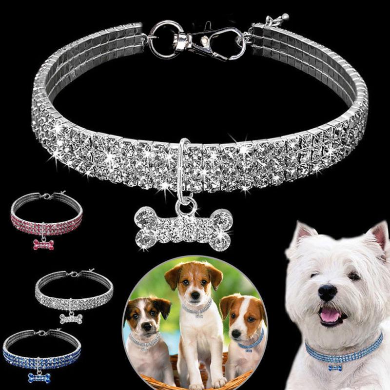 Rhinestone fashion pet collar