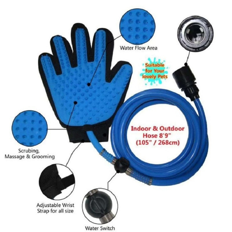 Pet shower tool with faucet adapters