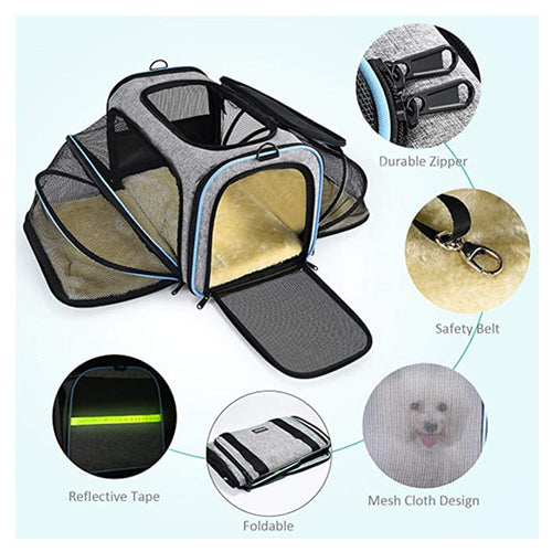 Airline approved expandable pet carrier
