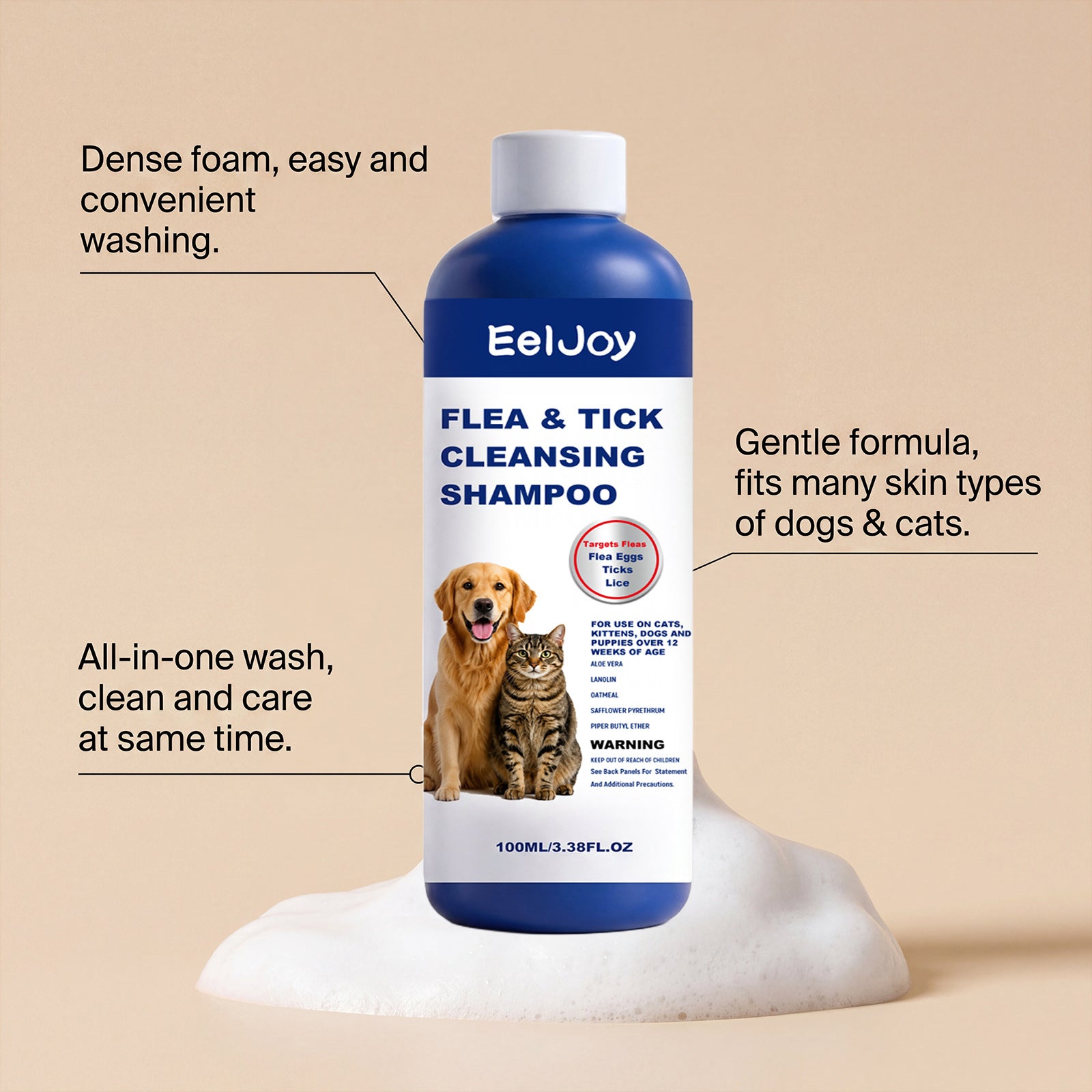 Botanical flea shampoo for dogs