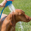 Pet shower brush with silicone nozzle