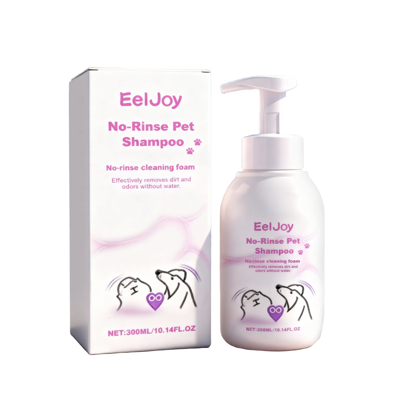 No-rinse waterless foam pet shampoo 300ml