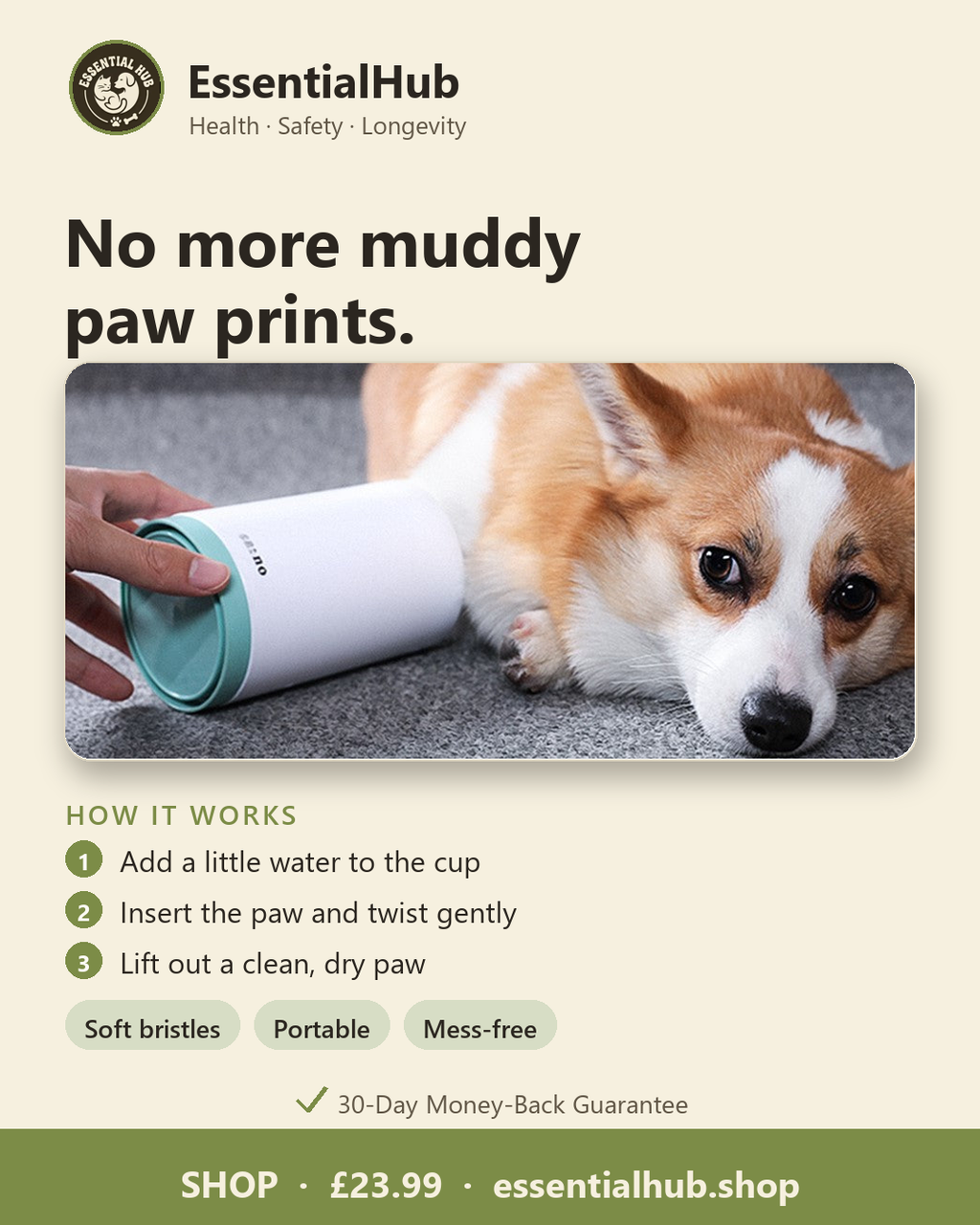 How the Paw Cleaner works