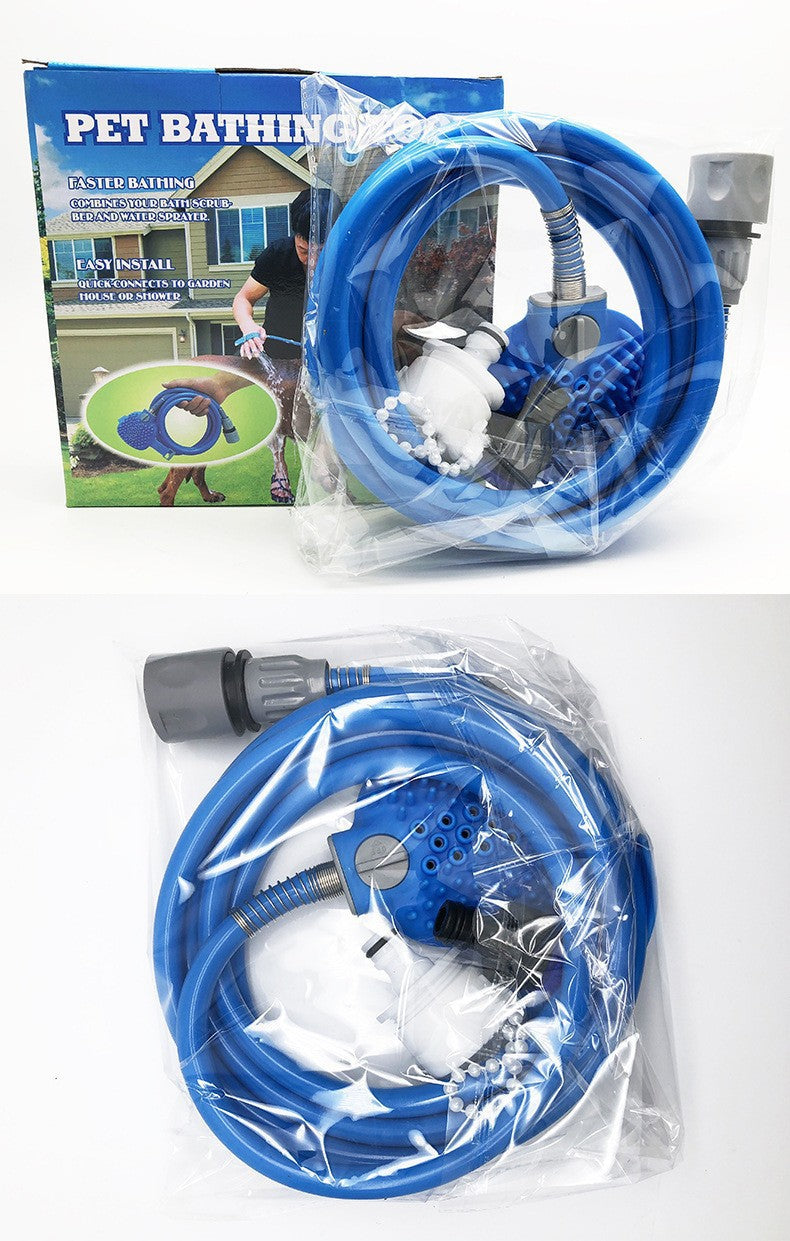 Pet shower massage brush indoor outdoor