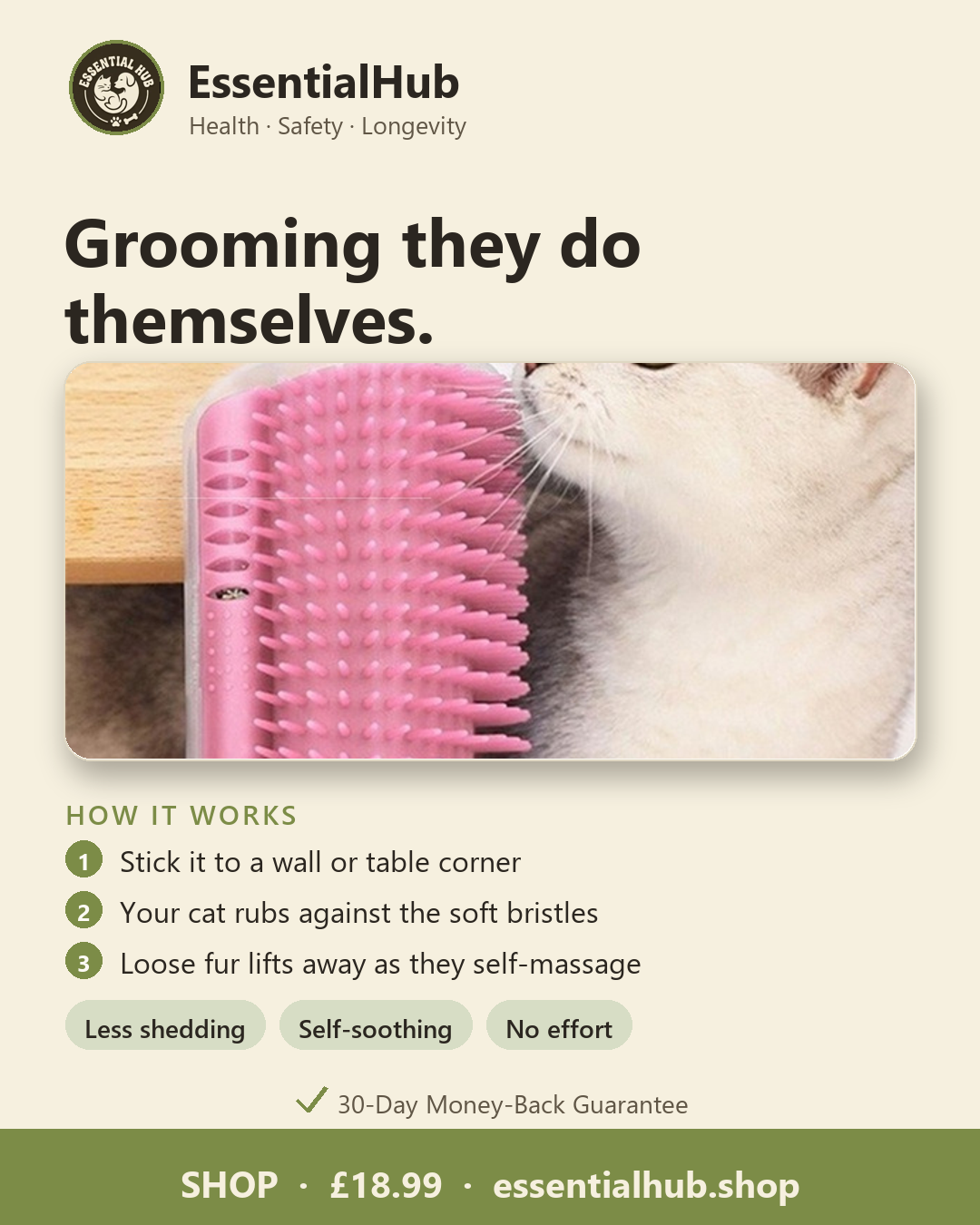 How the Cat Self-Groomer works
